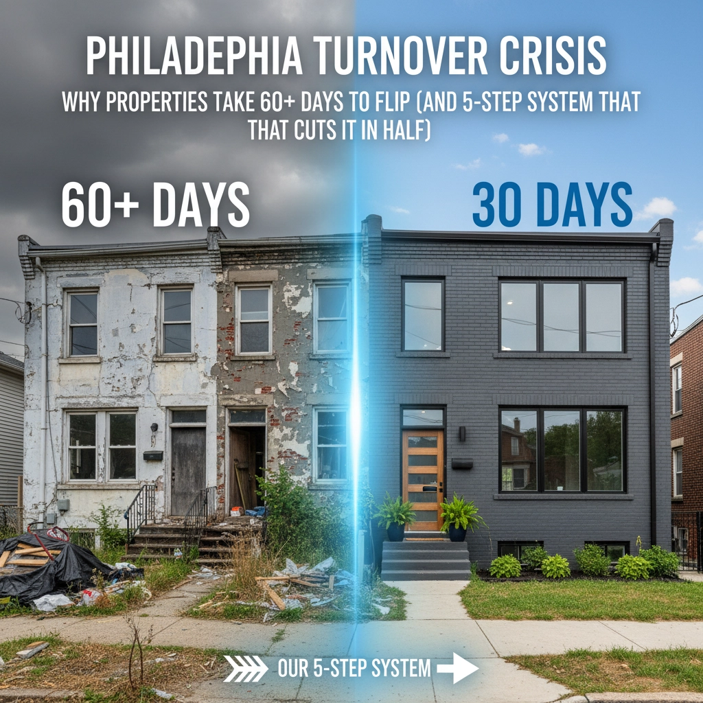 Philadelphia Turnover Crisis: Why Properties Take 60+ Days to Flip (And Our 5-Step System That Cuts It in Half)